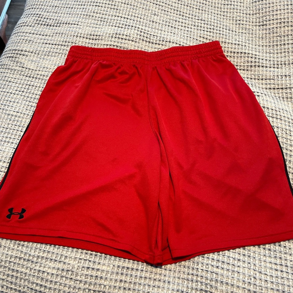 Under Armour Men's Vibrant Red Athletic Shorts